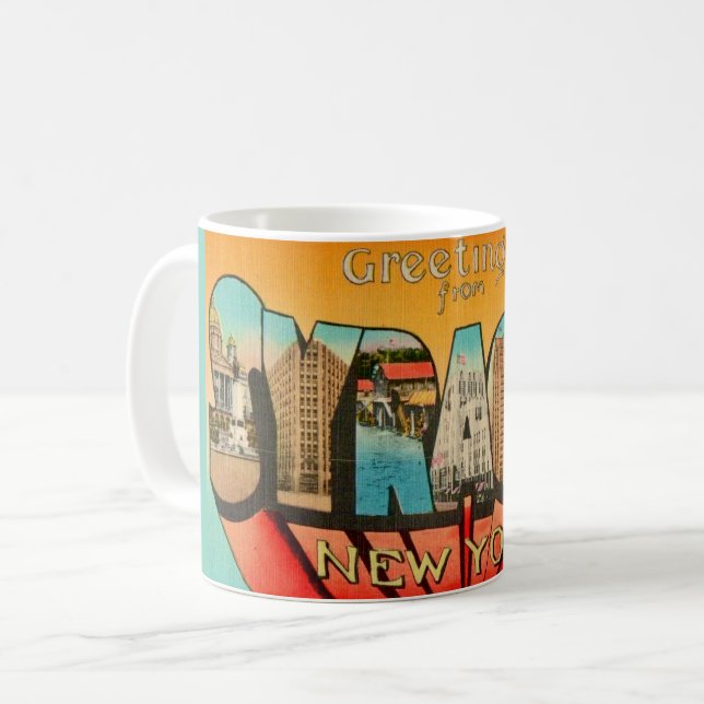 Taza De Café Retro Syracuse New York Greet Mug (Anverso izquierdo)