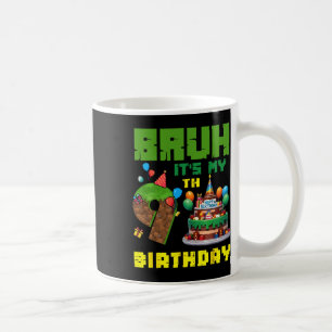 Taza De Café Retro tío es mi cumple 9 pastel de píxeles jugador