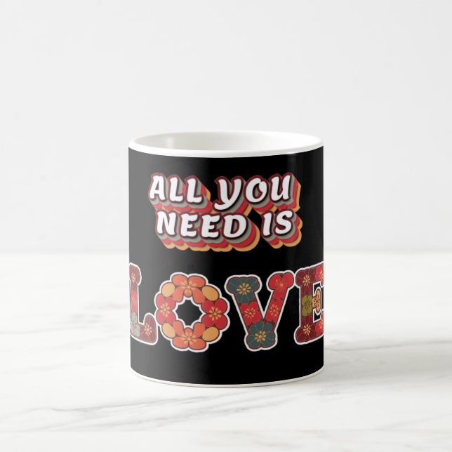 Taza De Café Retro "Todo lo que necesitas es amor" (Centro)