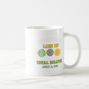Taza De Café Retro Todos alinean Eclipse Solar Total 2024 E