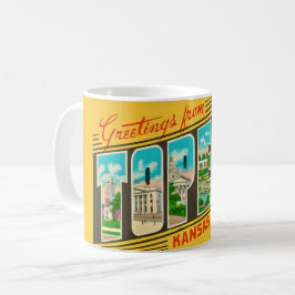Taza De Café Retro Topeka Kansas Greeting Mug