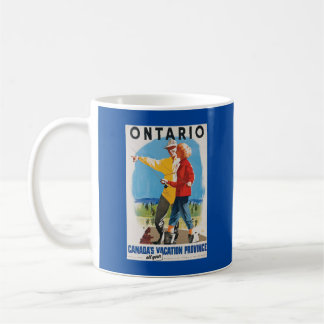 Taza De Café Retro Travel Ontario Poster