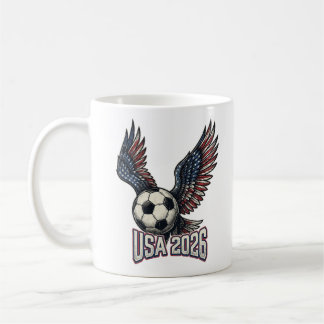 Taza De Café Retro USA Fútbol 2026 Alas de Águila