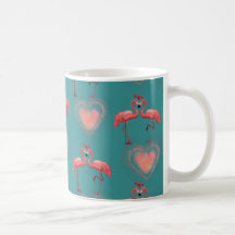 Retro Valentine Flamingo Mug