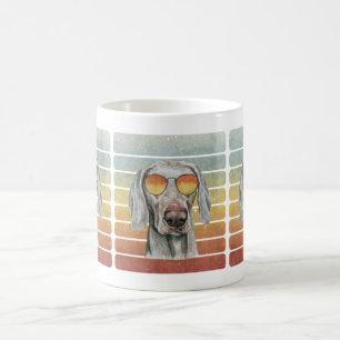 Taza De Café Retro Vintage Sunset Weimaraner Mamá Papá