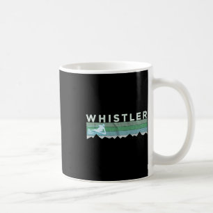 Taza De Café Retro Whistler Bc Canadá Estropeado Esquí