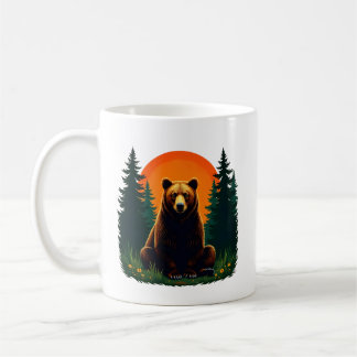 Taza De Café Retro Wildlife Forest Bear Outdoors Nature