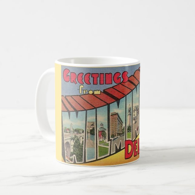 Taza De Café Retro Wilmington Delaware Mug (Anverso izquierdo)