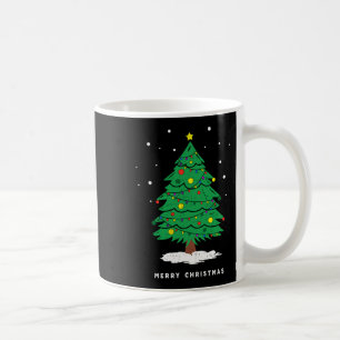 Taza De Café Retro Xmas Merry Christmas Tree Lights