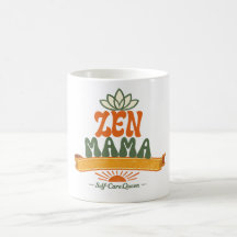 Taza de café Retro Zen Mama Yoga Lotus Boho