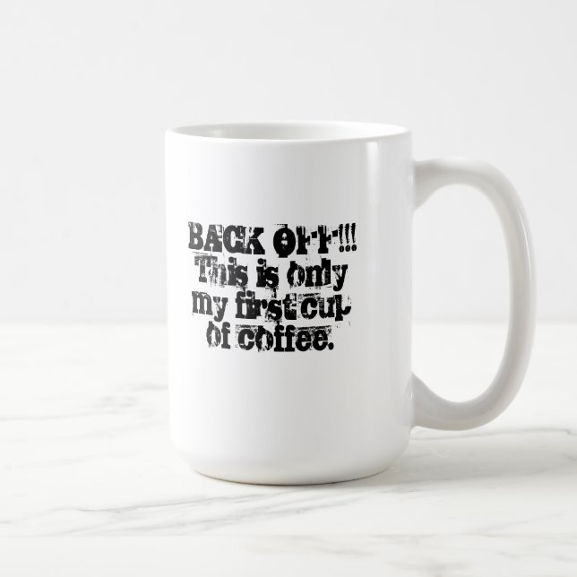 Taza De Café ¡Retroceda!!! (Derecha)