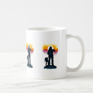 Taza De Café retroiluminado de senderos con silueta