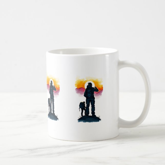 Taza De Café retroiluminado de senderos con silueta (Derecha)