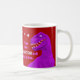 Taza De Café Retruécano divertido del rapaz del dinosaurio del