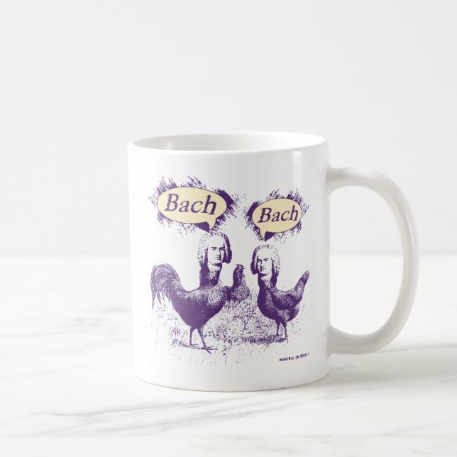 Taza De Café Retruécano púrpura de Bach del pollo (Derecha)