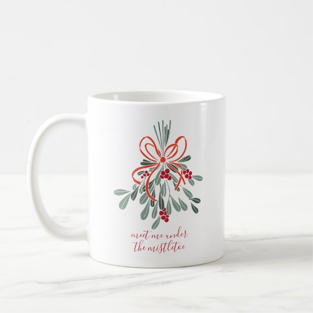 Taza De Café Reúnete conmigo bajo el mistletoe (Izquierda)