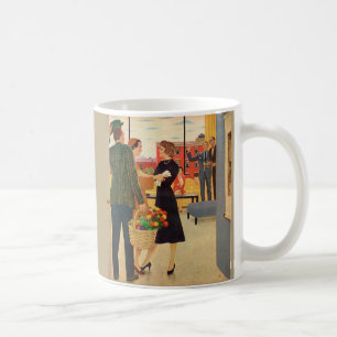 Taza De Café Reuniéndose en los Cibulskis para ver la televisió