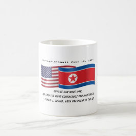 Taza De Café Reunión de citas de Trump con Kim Jong un USA Core