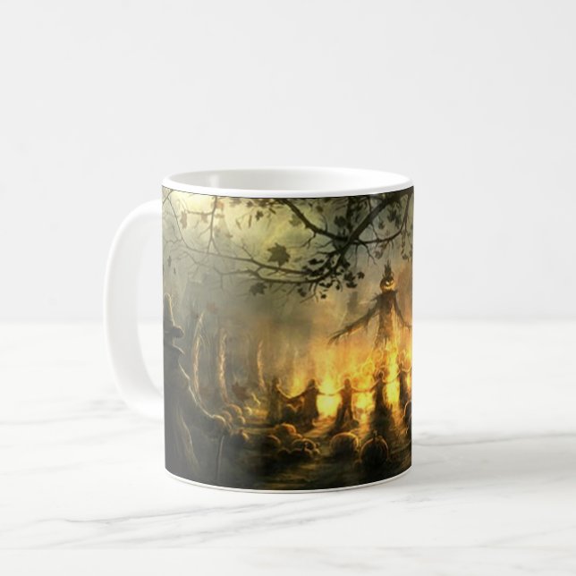 Taza De Café Reunión de Halloween Haunted Spooki Creeprow Scare (Anverso izquierdo)