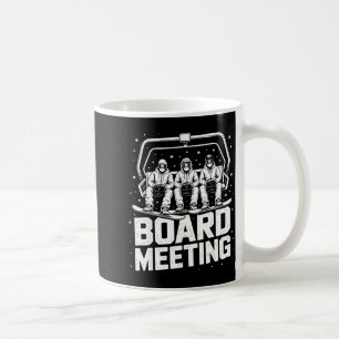 Taza De Café Reunión de la junta de snowboard remontes esquiado