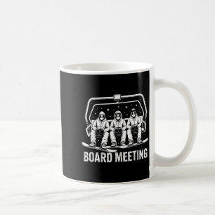 Taza De Café Reunión de la Junta de Snowboard Telesilla Esquiad