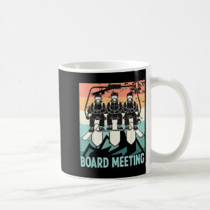 Taza De Café Reunión de la Junta de Snowboard Telesilla Esquiad