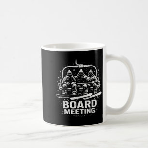 Taza De Café Reunión de la Junta Divertida Snowboard Telesilla 