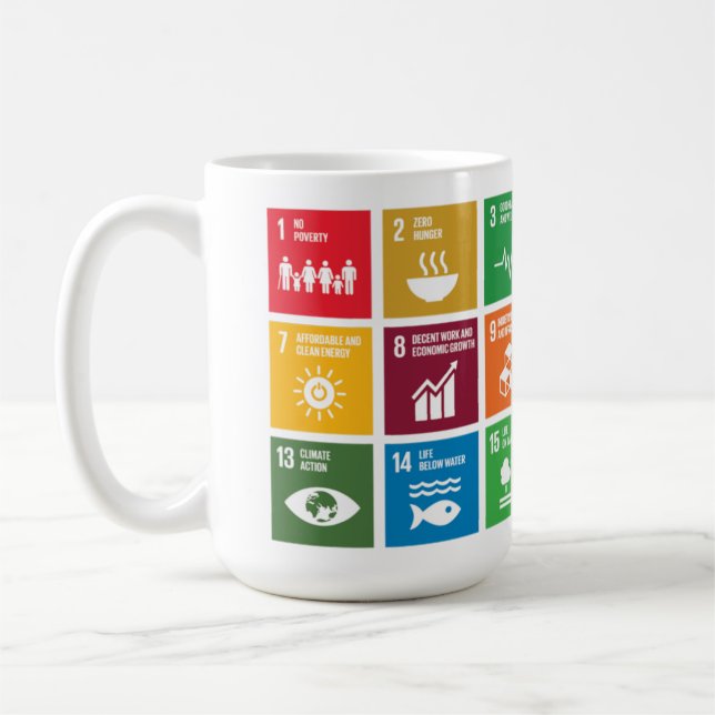 Taza De Café Reunión de las Naciones Unidas sobre los Objetivos (Izquierda)