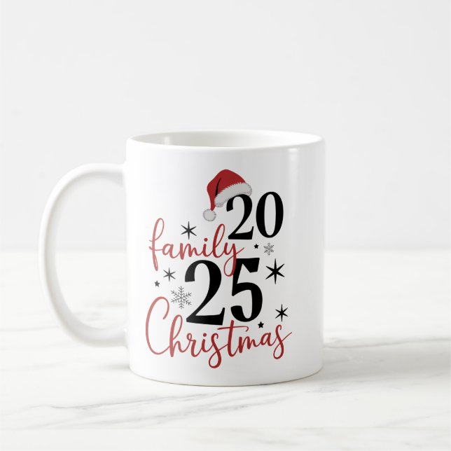 Taza De Café Reunión del Equipo de Navidad Familiar 2025 Combin (Izquierda)