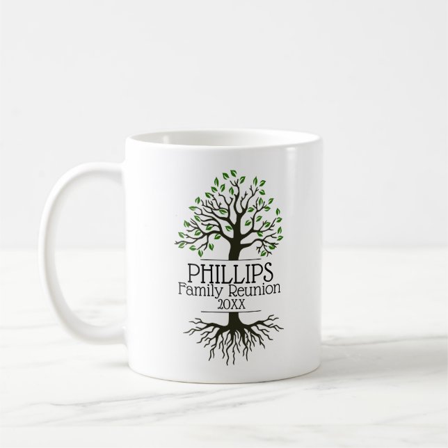 Taza De Café Reunión familiar de árbol de lavanda (Izquierda)