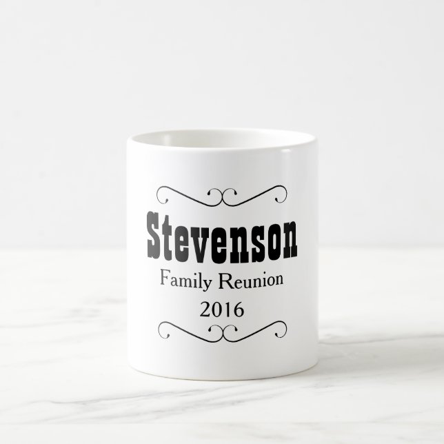 Taza De Café Reunión familiar Keepsake con flor (Centro)