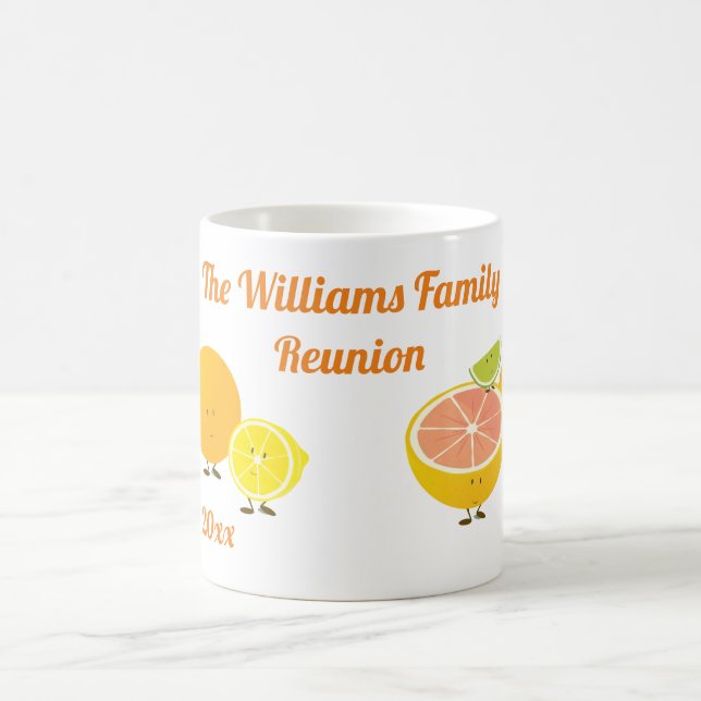 Taza De Café Reunión familiar Keepsake Nombre Fun Personalizado (Centro)