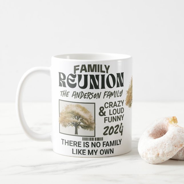 TAZA DE CAFÉ REUNIÓN FAMILIAR PERSONALIZADA (Con donut)