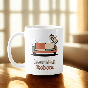 Taza De Café Reunión Reiniciada Humor Caótico en las Fiestas