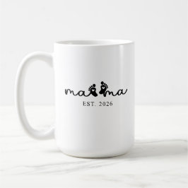 Taza de café Revelación de bebé Mamá 2026