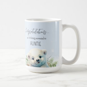 Taza De Café Revelación de embarazo de oso invernal promovida a