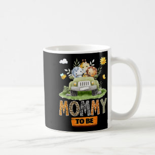 Taza De Café Revelación de género de futura mamá Safari Animale