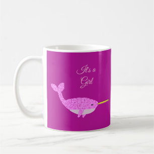 Taza De Café Revelación de género de narval personalizada de ni