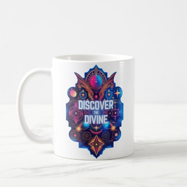 Taza De Café Revelaciones retro - Descubre lo divino (Izquierda)