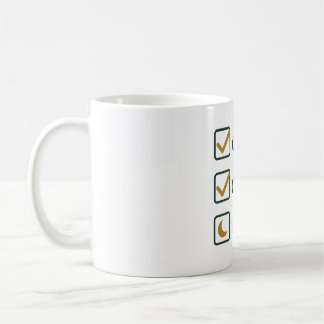 Taza De Café Revisar Revisar Siesta Lista de Comprobación Humor