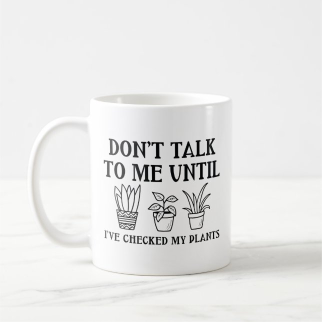 Taza De Café Revisé Mis Plantas (Izquierda)
