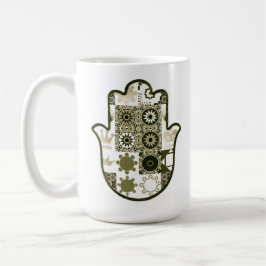 Taza De Café Revisit Khamsa Hand Patchwork 1