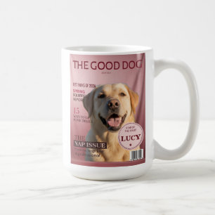 Taza De Café Revista de Fotos de Perro Personalizada Portada Mo