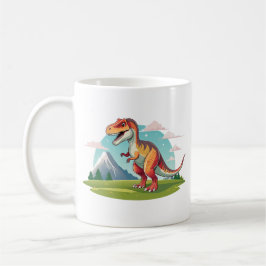 Taza De Café Rex de dinosaurio T con montaña