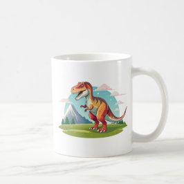 Taza De Café Rex de dinosaurio T con montaña