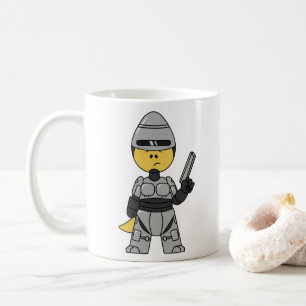 Taza De Café Rex Tirano Vestido Como Robocop.