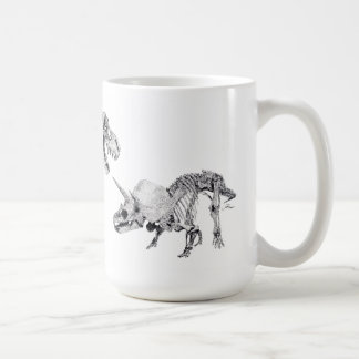 Taza De Café Rex y Triceratops del Tyrannosaurus