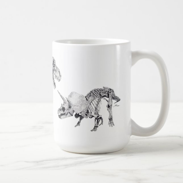 Taza De Café Rex y Triceratops del Tyrannosaurus (Derecha)