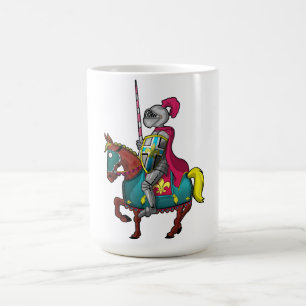 Taza De Café Rey Arturo caballero medievil y caballo