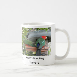 Taza De Café Rey australiano Parrots